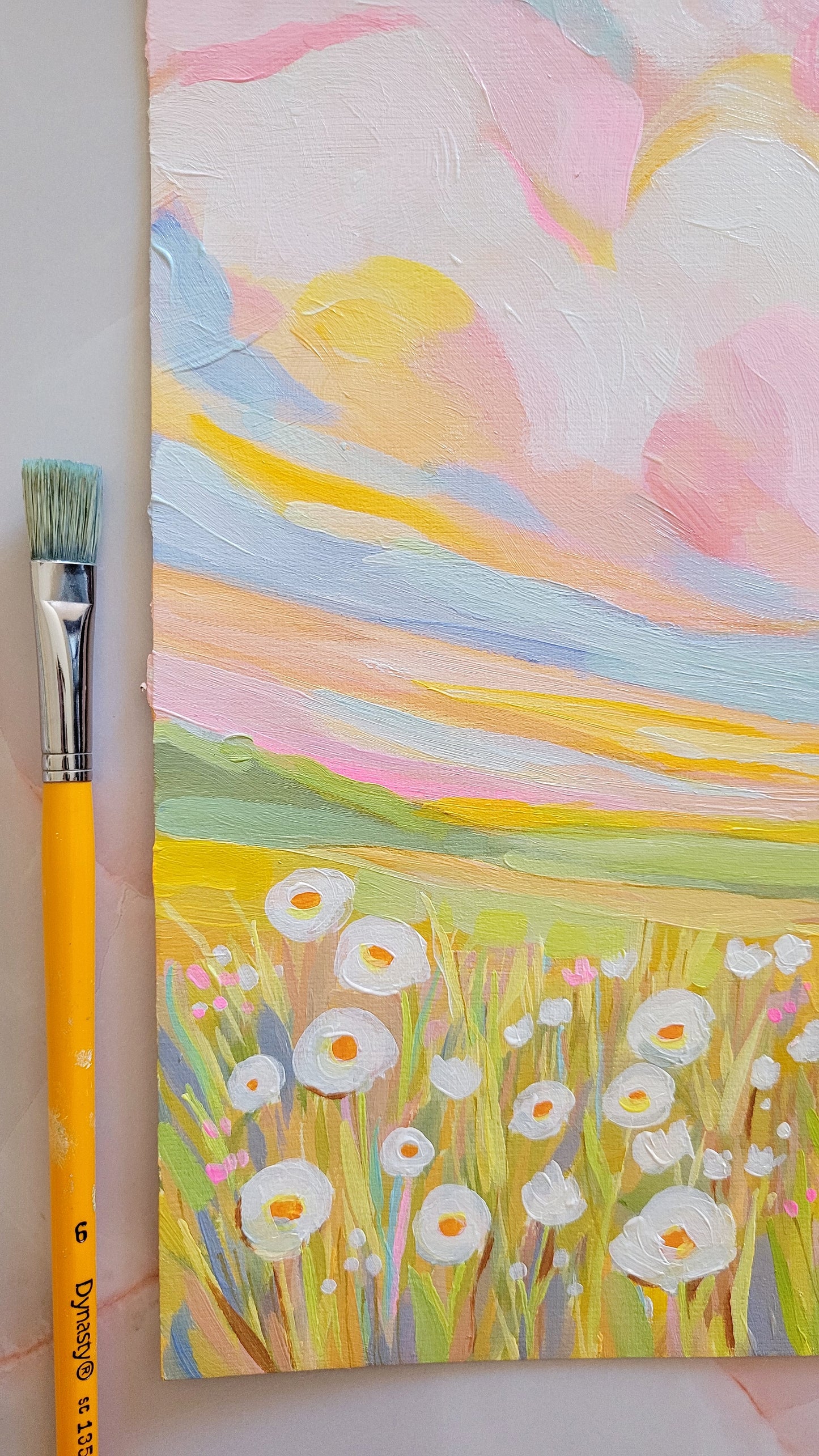 In Love [Original Artwork] - Acrylic on Paper FRAMED Landscape Painting 420x540mm