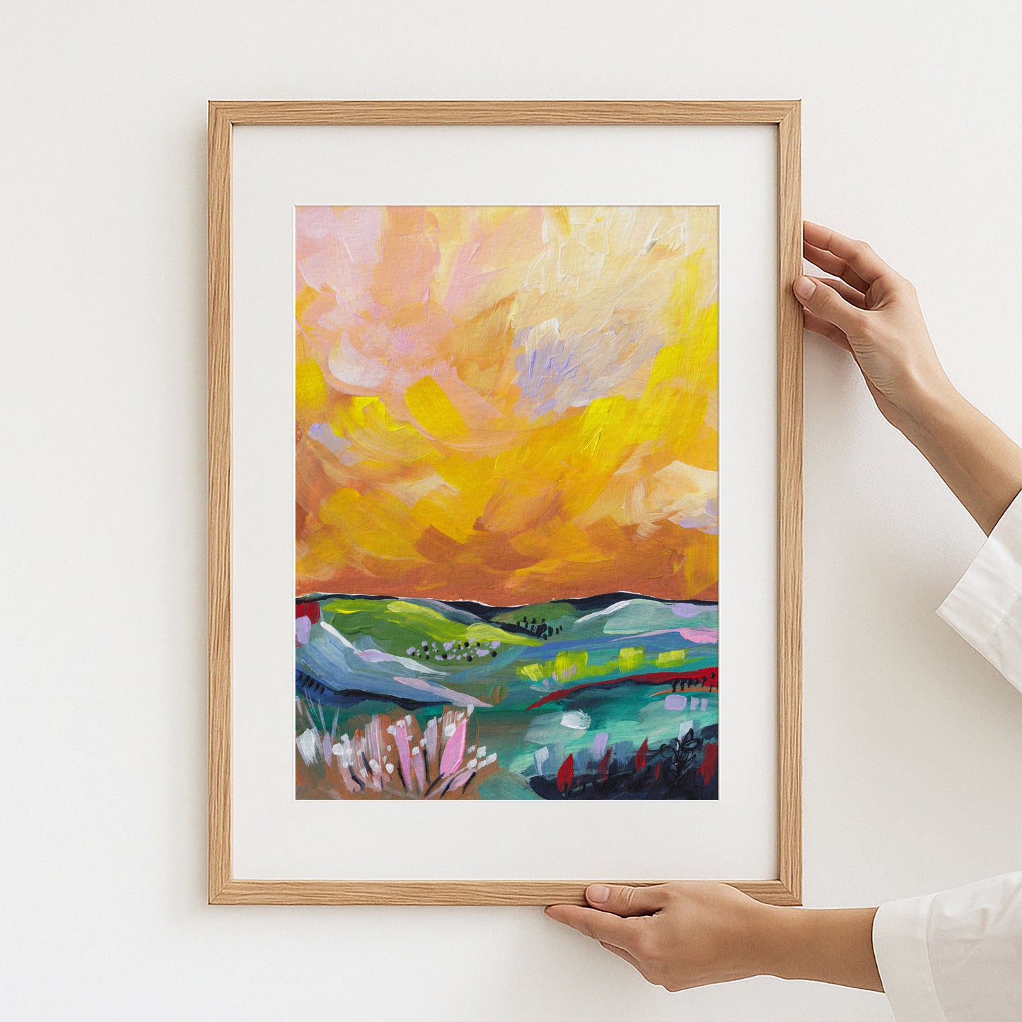 Landscape Art Print - Moody Yellow Skies